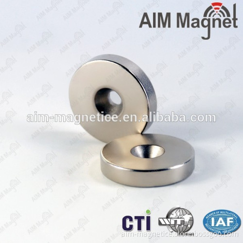 Strong Permanent Rare Earth N35 Neodymium Round Magent With Hole